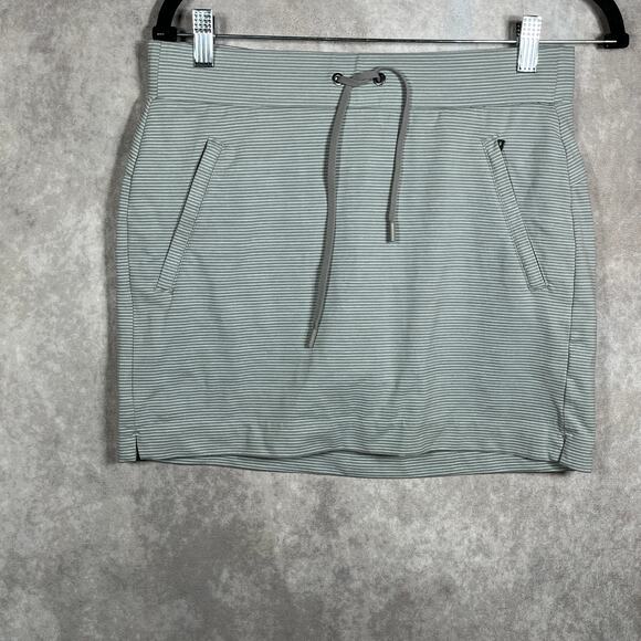 Athleta Modern Metro Midtown Skort Skirt Womens Size XS Gray Striped Drawstring‎ - Picture 1 of 10